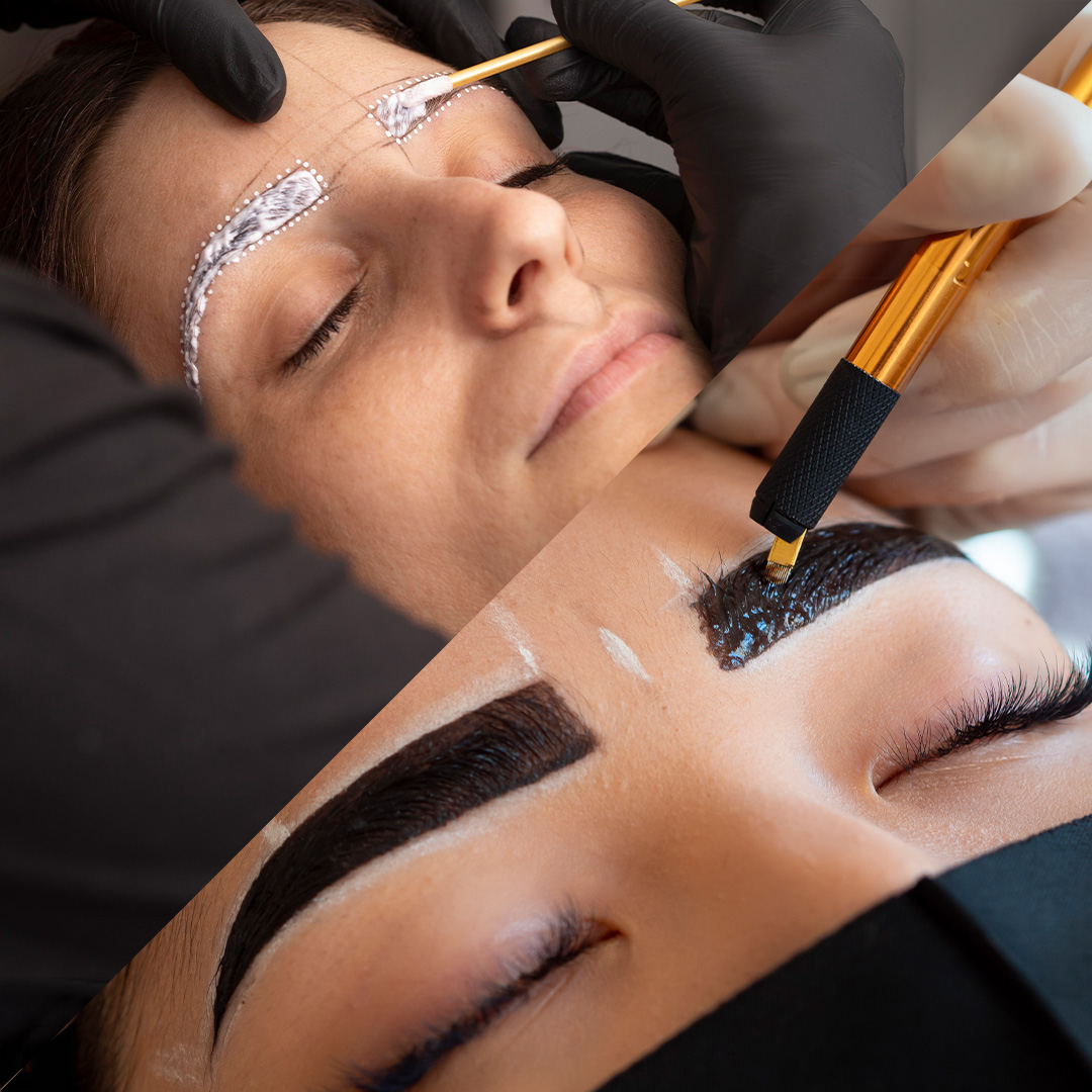 brow lamination and tint